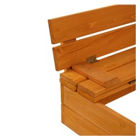 Piaskownica drewniana z ławeczkami i daszkiem zamykana Baby Mix 120x120 cm niebiesko biała