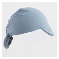 Letnia muślinowa chustka dziecięca z daszkiem New Baby blue