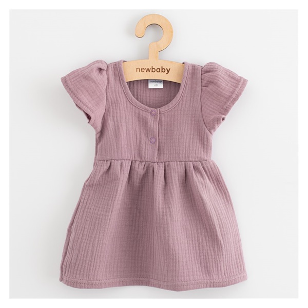 Niemowlęca muślinowa sukienka New Baby lavender