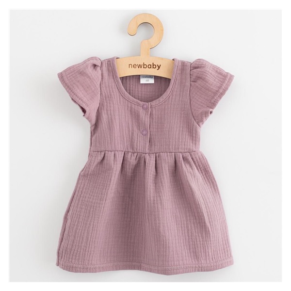 Niemowlęca muślinowa sukienka New Baby lavender