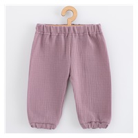 Dziecięcy muślinowy zestaw koszulka i spodnie New Baby lavender