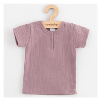 Dziecięcy muślinowy zestaw koszulka i spodnie New Baby lavender