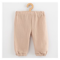 Dziecięcy muślinowy zestaw koszulka i spodnie New Baby beige