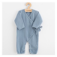 Niemowlęcy muślinowy pajac New Baby blue