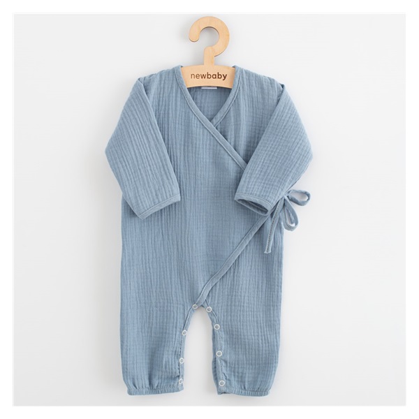 Niemowlęcy muślinowy pajac New Baby blue