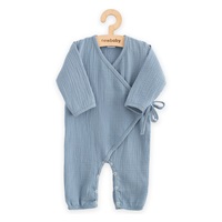Niemowlęcy muślinowy pajac New Baby blue
