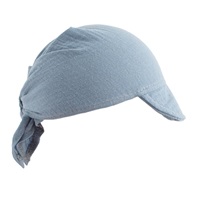 Letnia muślinowa chustka dziecięca z daszkiem New Baby blue