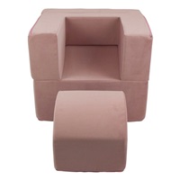 Fotelik mały rozkładany pink