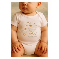 Body dziecięce z nadrukiem New Baby Gąski