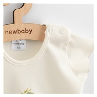 Sukienka niemowlęca z bawełny organicznej krótki rękaw New Baby Oliwki