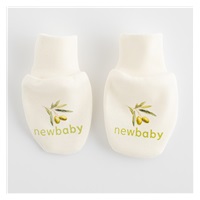 Rękawiczki niemowlęce z bawełny organicznej New Baby Oliwki