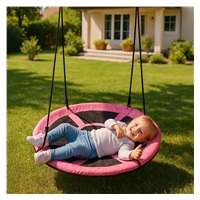 Huśtawka bocianie gniazdo 100 cm Baby Mix różowa