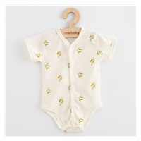 Niemowlęce body rozpinane krótki rękaw z organicznej bawełny New Baby Oliwki