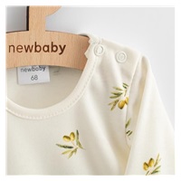 Sukienka niemowlęca z bawełny organicznej długi rękaw New Baby Oliwki