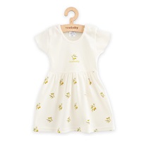 Sukienka niemowlęca z bawełny organicznej krótki rękaw New Baby Oliwki