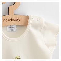 Sukienka niemowlęca z bawełny organicznej krótki rękaw New Baby Oliwki