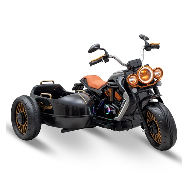 Dziecięcy motocykl elektryczny SideCar Baby Mix czarny