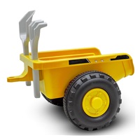 Dziecięce jeździdełko traktor z przyczepą i narzędziami Baby Mix Benny żółty