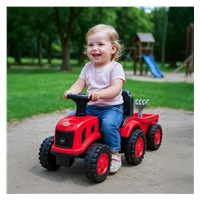 Dziecięce jeździdełko traktor z przyczepą i narzędziami Baby Mix Benny czerwony