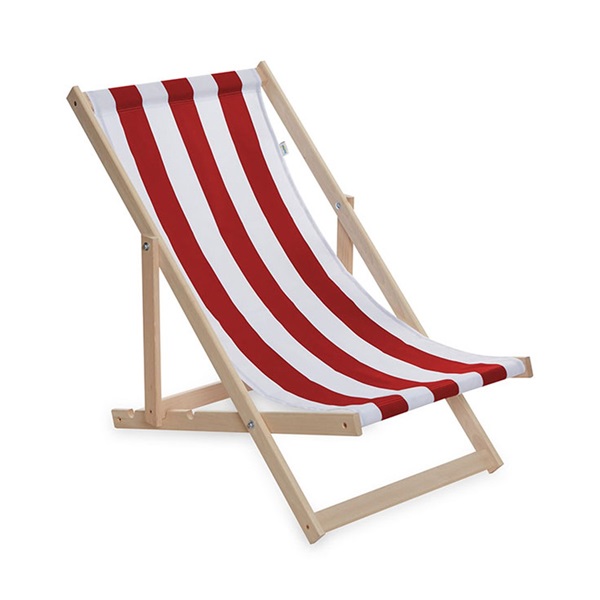 Leżak ogrodowy plażowy składany Baby Mix czerwono biały