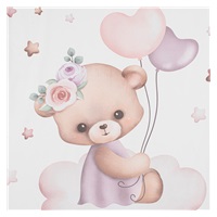 Przewijak usztywniany Baby Mix Miś 47x70 cm różowy