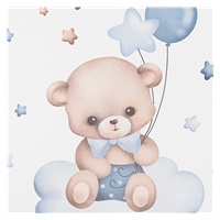 Przewijak usztywniany Baby Mix Miś 47x70 cm niebieski