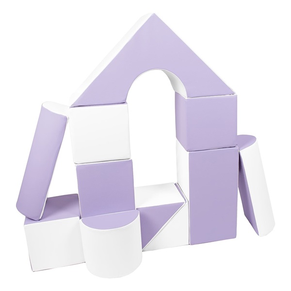 Klocki piankowe – gigantyczna układanka 11 szt white-lilac
