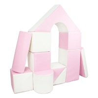 Klocki piankowe – gigantyczna układanka 11 szt white-pink