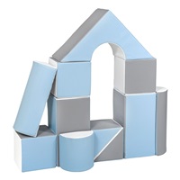 Klocki piankowe – gigantyczna układanka 11 szt white-baby blue-grey
