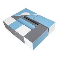 Klocki piankowe – gigantyczna układanka 11 szt white-baby blue-grey