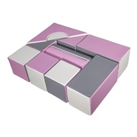 Klocki piankowe – gigantyczna układanka 11 szt white-light pink-grey
