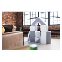Klocki piankowe – gigantyczna układanka 11 szt white-light pink-grey