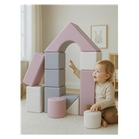 Klocki piankowe – gigantyczna układanka 11 szt white-light pink-grey