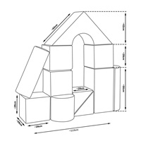 Klocki piankowe – gigantyczna układanka 11 szt white-grey