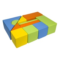 Klocki piankowe – gigantyczna układanka 11 szt yellow-green-orange-light blue