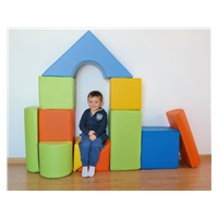 Klocki piankowe – gigantyczna układanka 11 szt yellow-green-orange-light blue