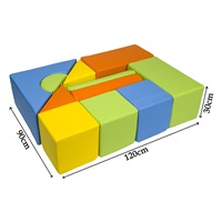 Klocki piankowe – gigantyczna układanka 11 szt yellow-green-orange-light blue