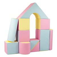 Klocki piankowe – gigantyczna układanka 11 szt pink-blue-yellow (pastel)