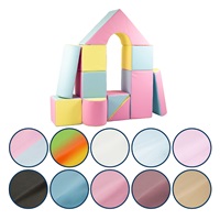 Klocki piankowe – gigantyczna układanka 11 szt pink-blue-yellow (pastel)