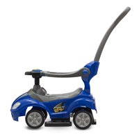 Dziecięcy jeździk z rączką 3w1 Baby Mix Mega Car niebieski