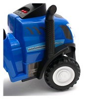 Dziecięce jeździdełko traktor z przyczepą i narzędziami Baby Mix New Holland żółty (Jak nowe)