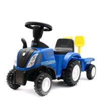 Dziecięce jeździdełko traktor z przyczepą i narzędziami Baby Mix New Holland żółty (Jak nowe)
