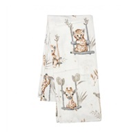 Pieluszka flanelowa z nadrukiem New Baby ZOO beige