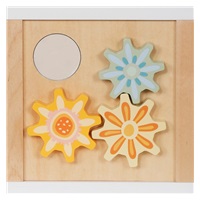 Drewniana wielofunkcyjna kostka Safari Montessori Baby Mix