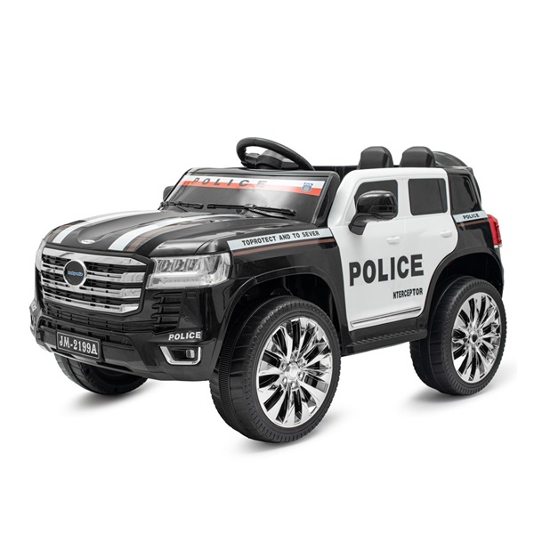 Dziecięcy samochód elektryczny Baby Mix Police 4x4 czarny (Uszkodzone opakowanie)