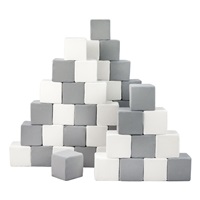 Zestaw 45 klocków piankowych Piramida grey white