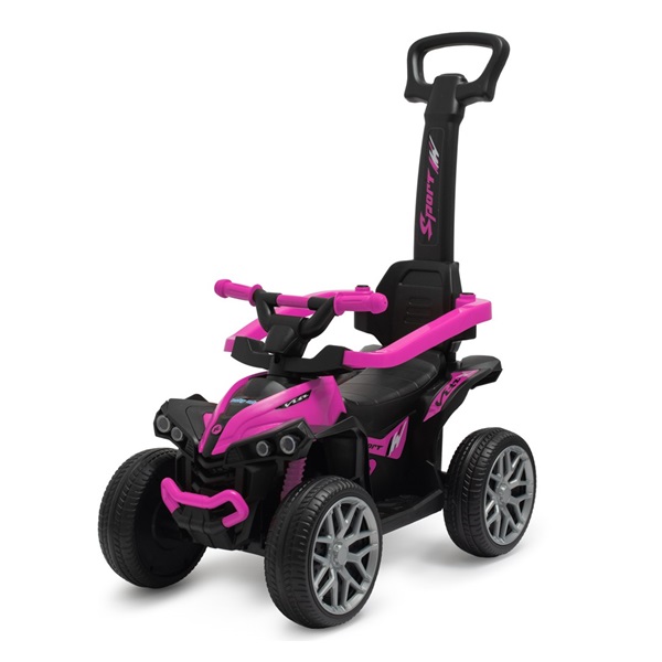 Dziecięcy jeździk z rączką Baby Mix Mega Prime EVA  różowy (Uszkodzone opakowanie)