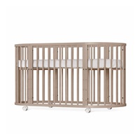 Dziecięce rosnące łóżeczko 3w1 owalne + materac New Baby kaszmir