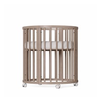 Dziecięce rosnące łóżeczko 3w1 owalne + materac New Baby kaszmir