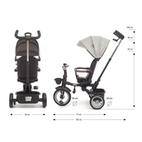 Luksusowy trójkołowy rowerek dziecięcy z oświetleniem Milly Mally Twinkle grey (ROZPAKOWANE)